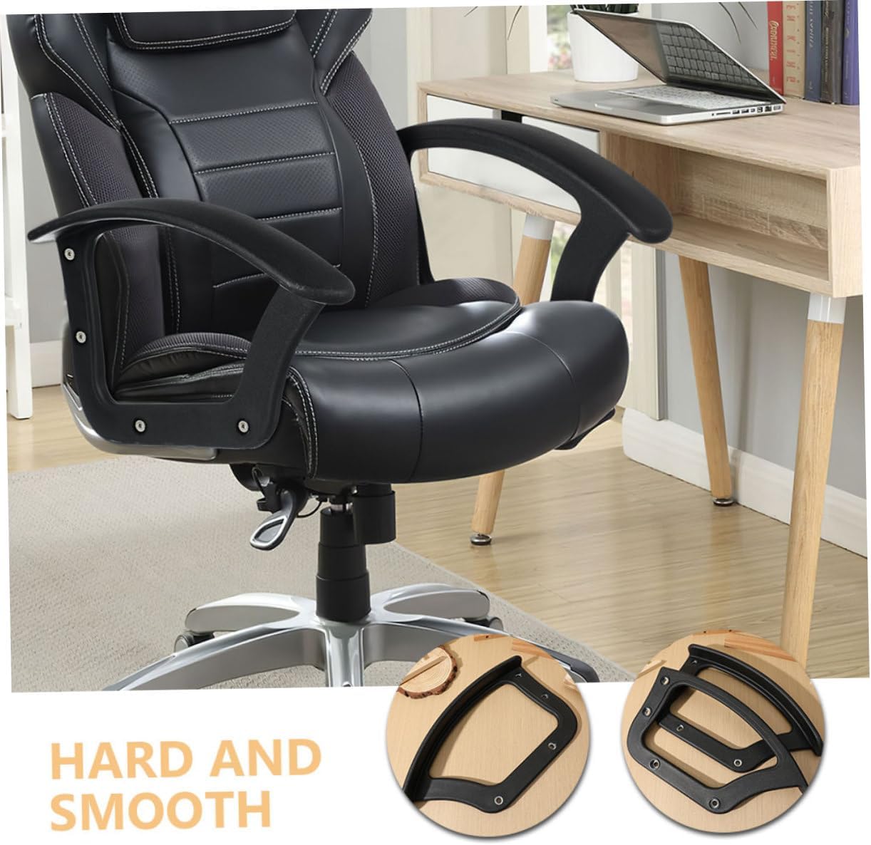 Gadpiparty 4Pcs Wear Resistant Armrest Replacement for Office Chairs Household Chair Armrests Assist Handle for Versatile Design Fits Chairs