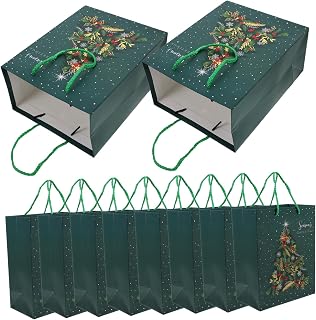 Ciieeo 12 Piezas Bolsa De De Árbol De Navidad Bolsas De Navidad Para Bolsas De Envoltura De De Navidad Bolsa Colgante Bolsas De Favor De La Fiesta Papel Verde