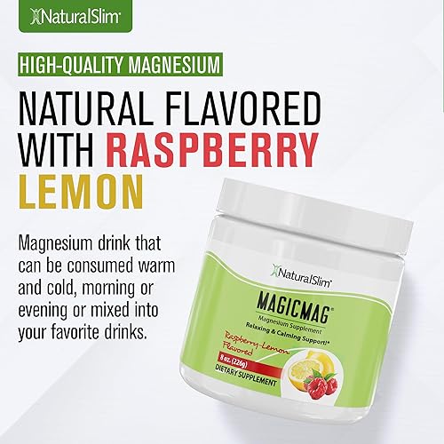 Miniatura 10 de NaturalSlim Magicmag - Polvo de citrato de magnesio puro para el estrés, estreñimiento, músculo, salud cardíaca y apoyo para el sueño, suplemento de