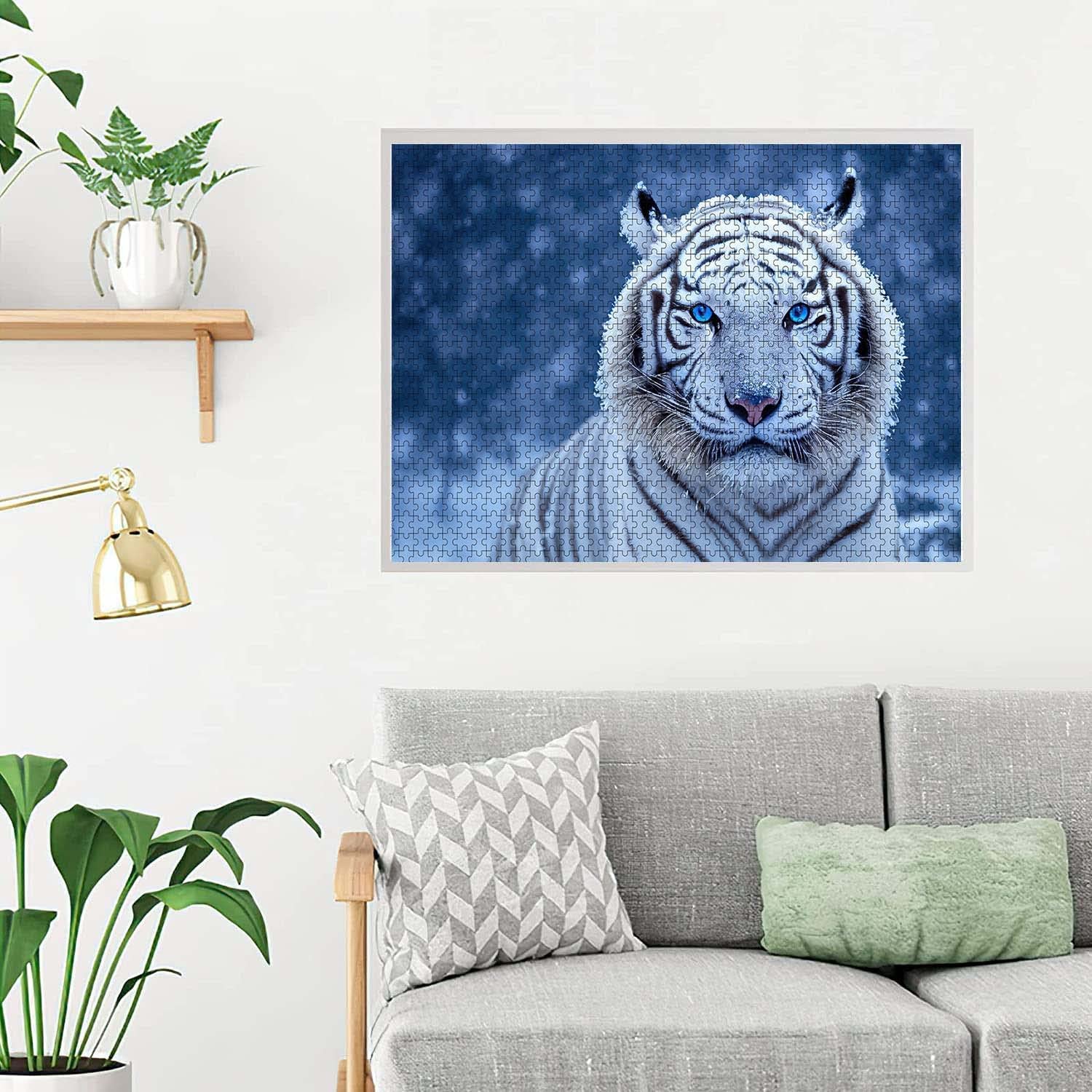 Amazon | ジグソーパズル 1000ピース 大人用 ホワイトタイガー