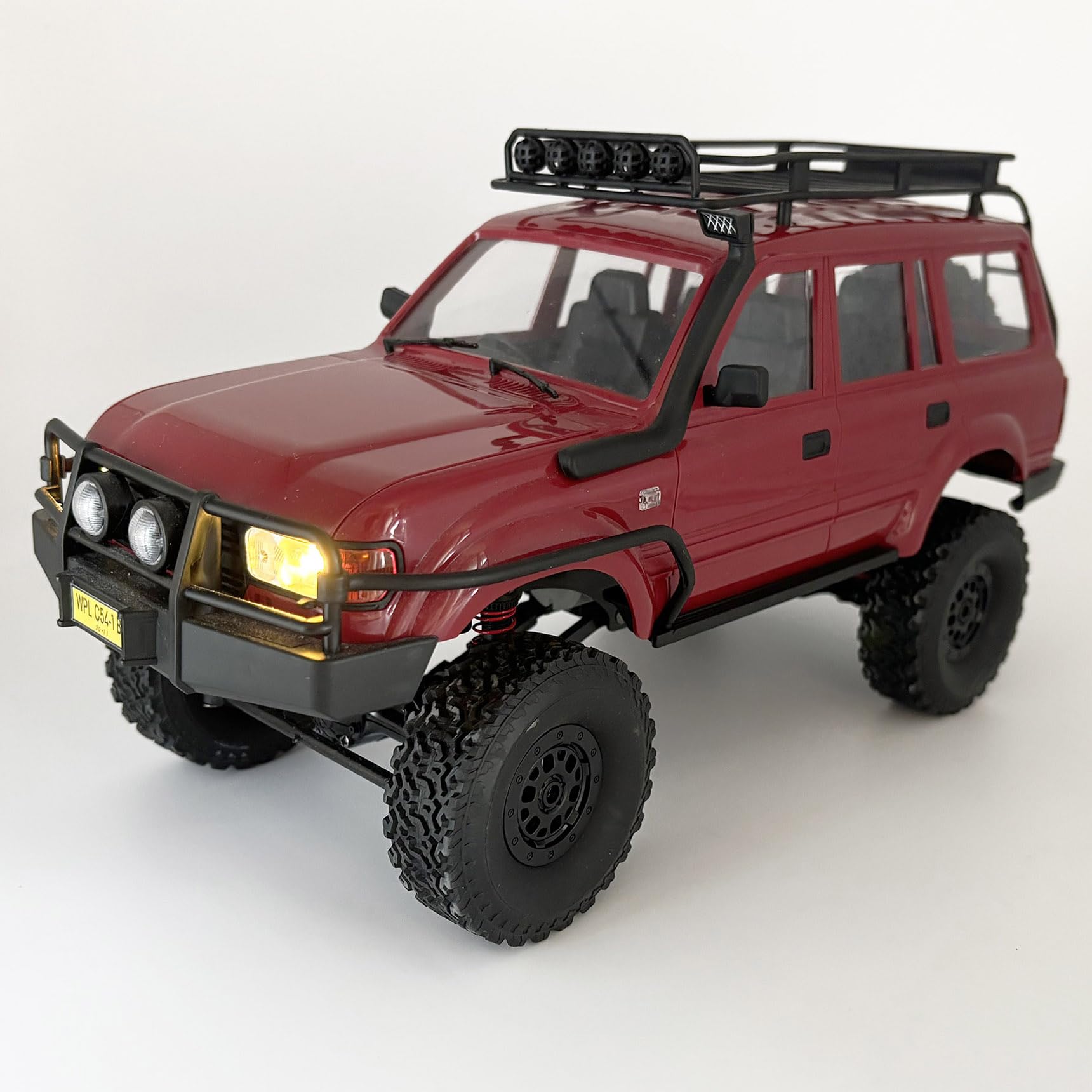 WPL C54-1 RC Crawler 1/16 RC Truck Off Road RC Rock Crawler 4x4 All Terrain RTR with Proportional Control 260 Motor Upgraded Chassis Counter Rotating Gearbox Hobby Toy Adult
