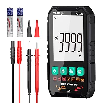 Multimeter Digitales, Multi Tester NCV, True RMS 4000 Counts, Compact Intelligent Electric Tester, Backlit LCD, Overload Protection, Auto Ranging, Continuity, Frequency