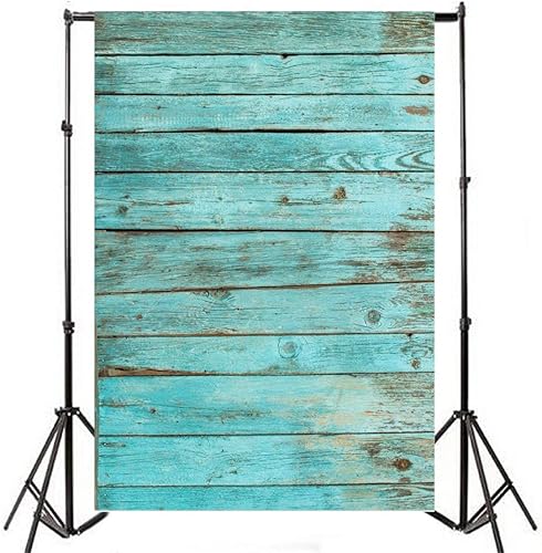 Miniatura 3 de Yeele Tablero de madera vintage azul de 5 x 7 pies fondo de fotografía de vinilo retro de madera dura fondo de foto para niños adultos niños bebés