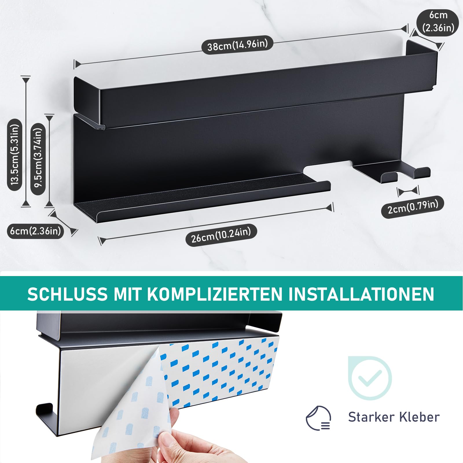 Stijltang, föhnhouder aan de muur, föhnhouder zonder boren, wandhouder