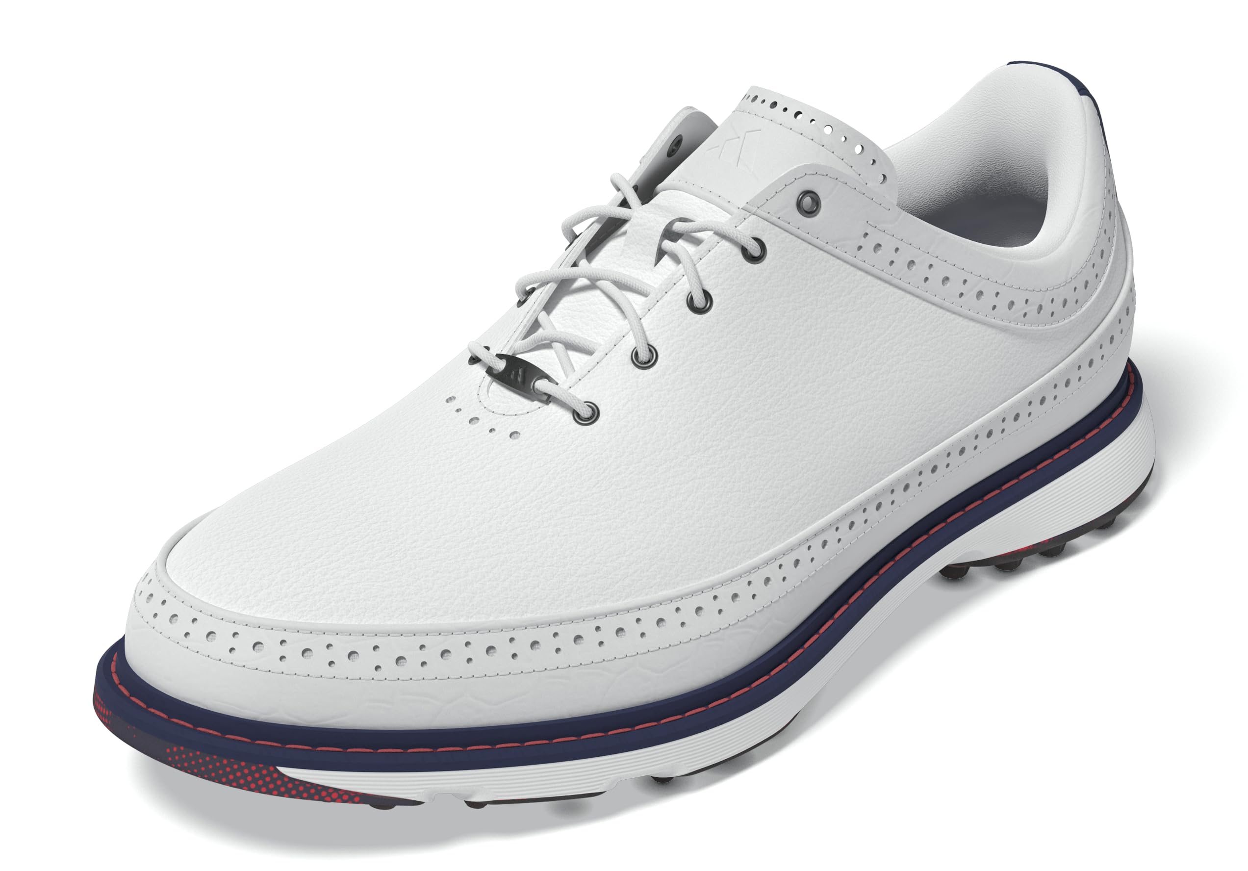 adidas Men's MC80 Spikeless Shoes, Footwear White/Collegiate Navy/Better Scarlet, 10.5