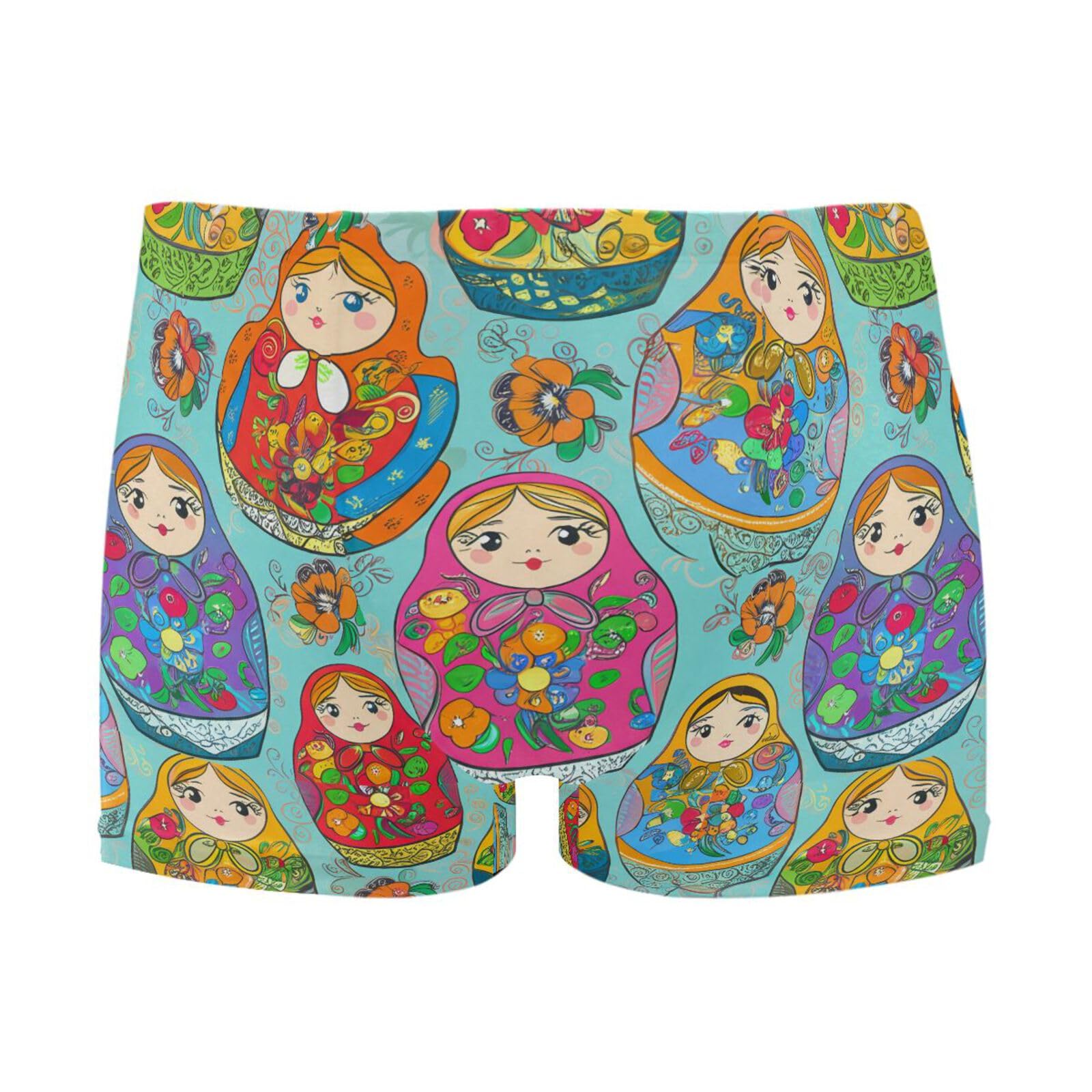 UMIRIKO Colorful Nested Russia Dolls Men Swim Brief Square Leg Swimsuit Swimwear Bathing Suits for Men M 202c1234