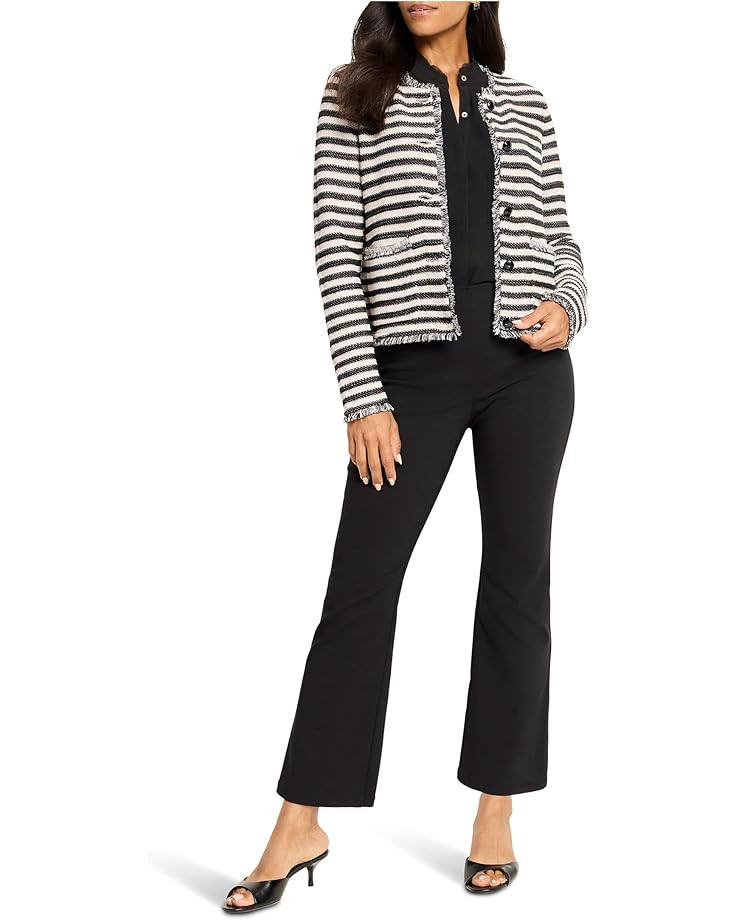 NIC+ZOE Striped Fringe Mix Femme Knit Jacket - #4 of 4