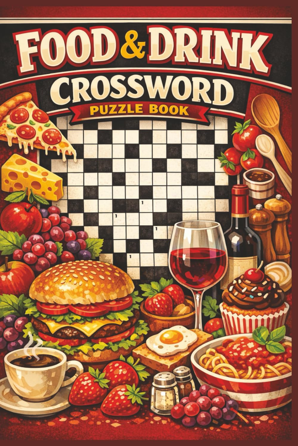 Food & Drink Crossword Puzzle Book: Fun and Challenging Crosswords for Food Lovers, Home Cooks, and Trivia Fans
