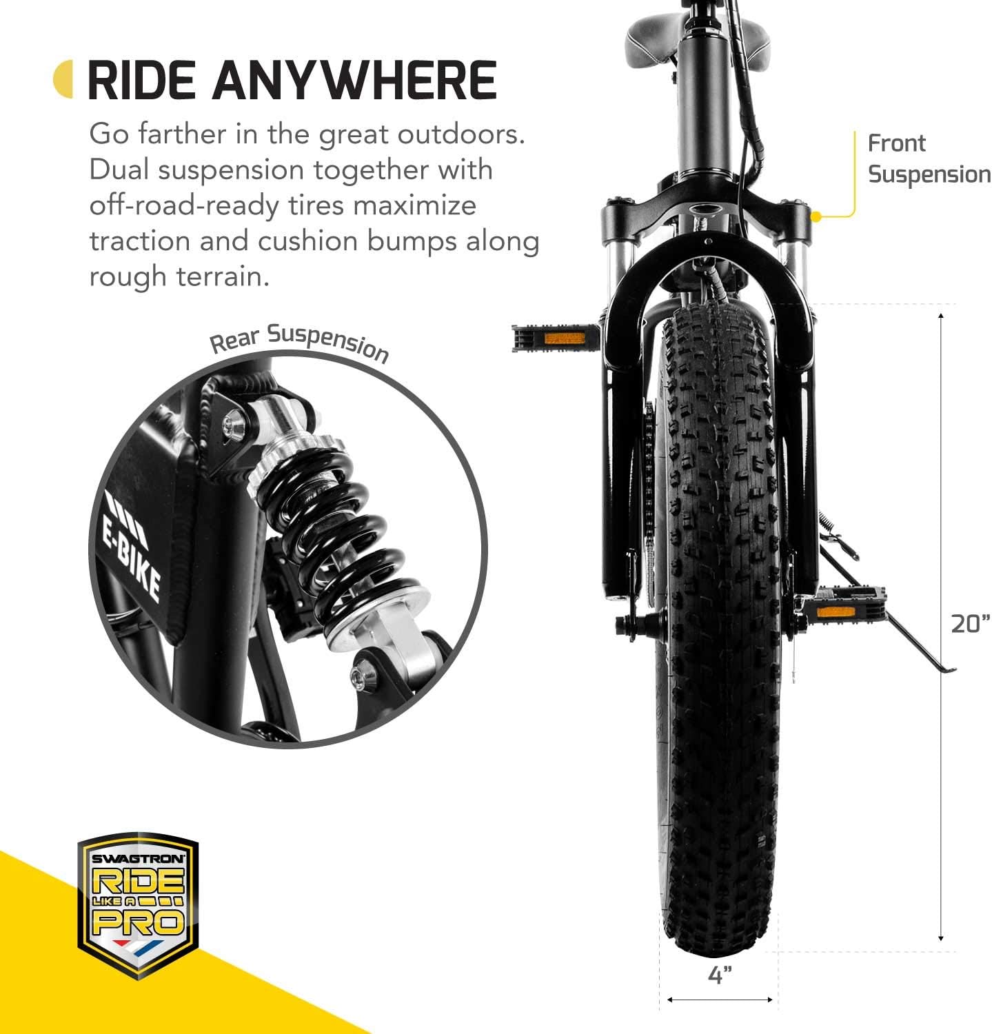 Swagtron EB-8 Outlaw Dual Suspension