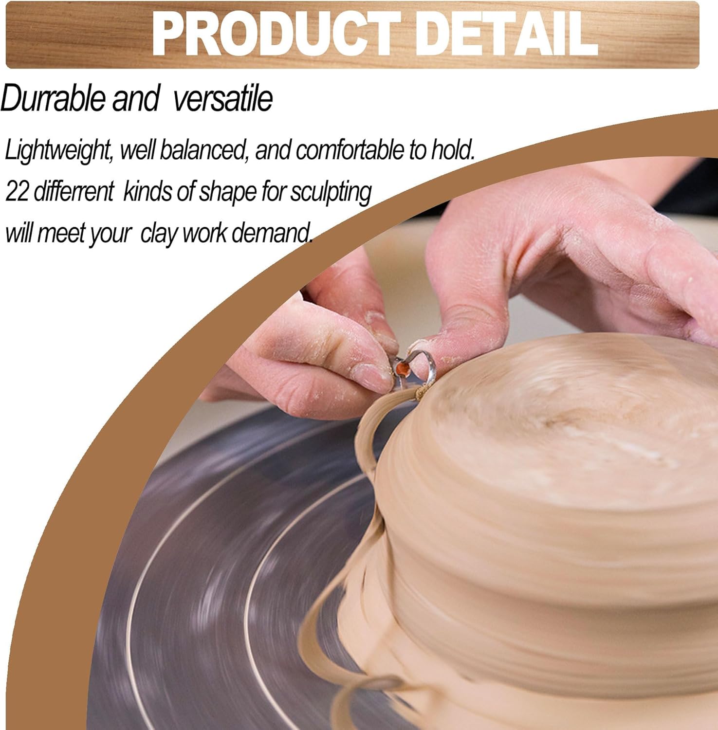 LINPHCEY 11-Piece Clay Sculpting Tools Set Perfect for Polymer Air Dry Modeling Clay Beginners & Professionals Ideal for DIY Pottery & Ceramics Tools for Clay Sculpey Sculpting & Crafting - Image 3