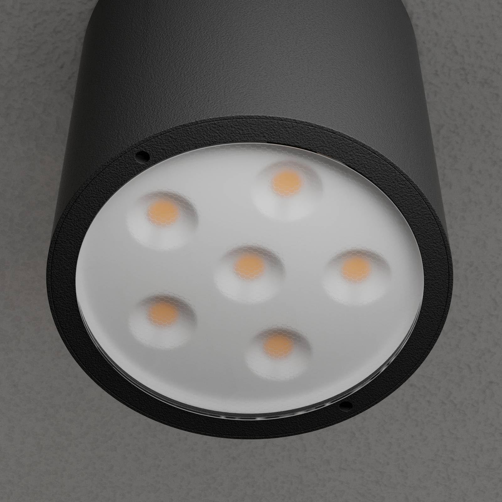 Lucande LED Deckenleuchten Meret (spritzwassergeschützt (Modern) in Schwarz aus Aluminium (1 flammig,) - Außenleuchte für Garten Terasse Balkon & Haus Deckenleuchte