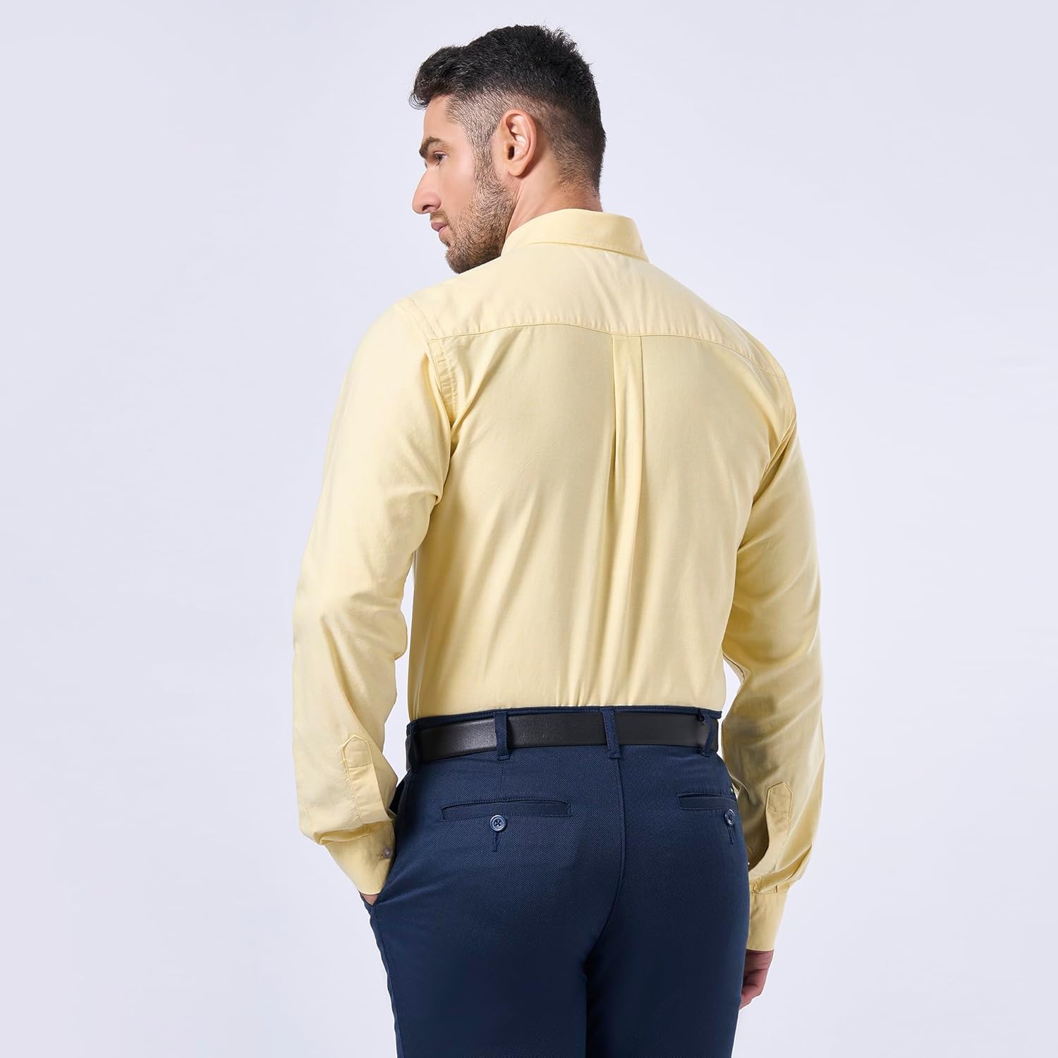 Cotton King Mens Shirts | 100% Cotton Long Sleeve Shirts for Men | Button Down Shirt Men | Oxford Mens Dress Shirt - Image 3