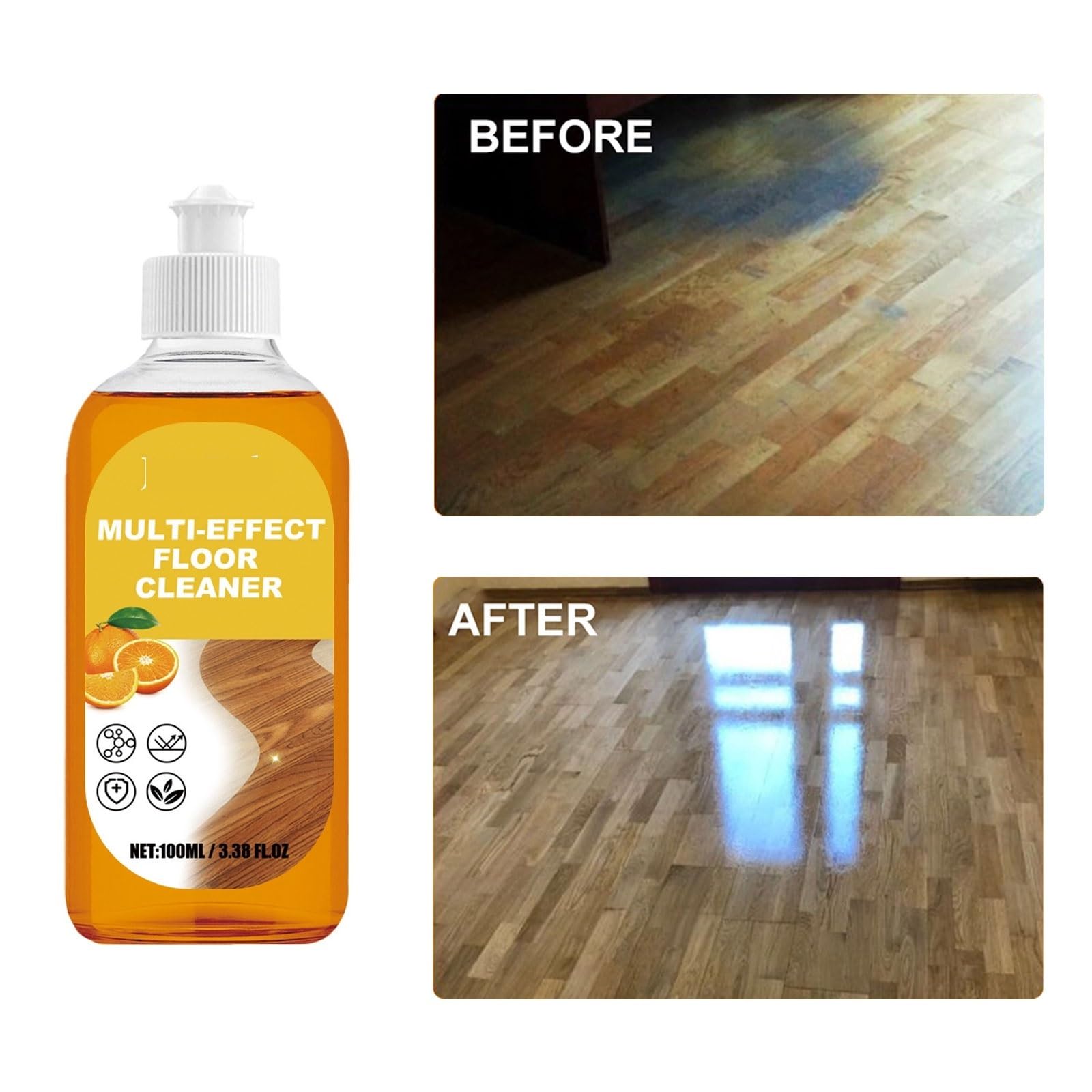 Limpiador de manchas for pisos de madera, abrillantador for pulido de azulejos, detergente for eliminar la suciedad del piso, Compatible con aspiradora Dreame W10 Pro / D9 Max / L10 Pro/ H11 Max(100ml