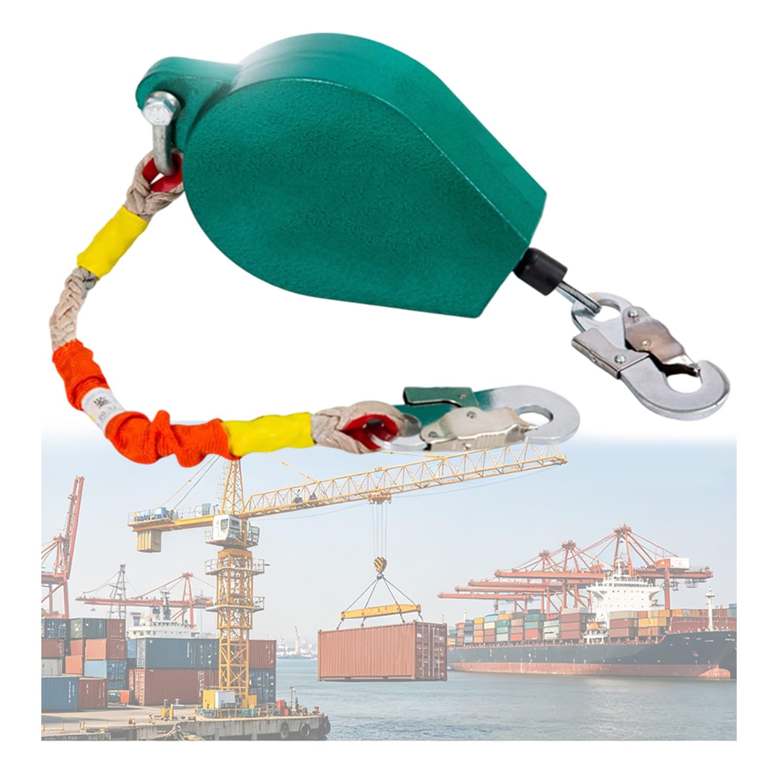 Lifeline ritrattante personale di protezione anticaduta, robusto dispositivo anticaduta del cavo metallico dell'acciaio, cordino di sicurezza antiusura per lavori di ingegneria e costruzione