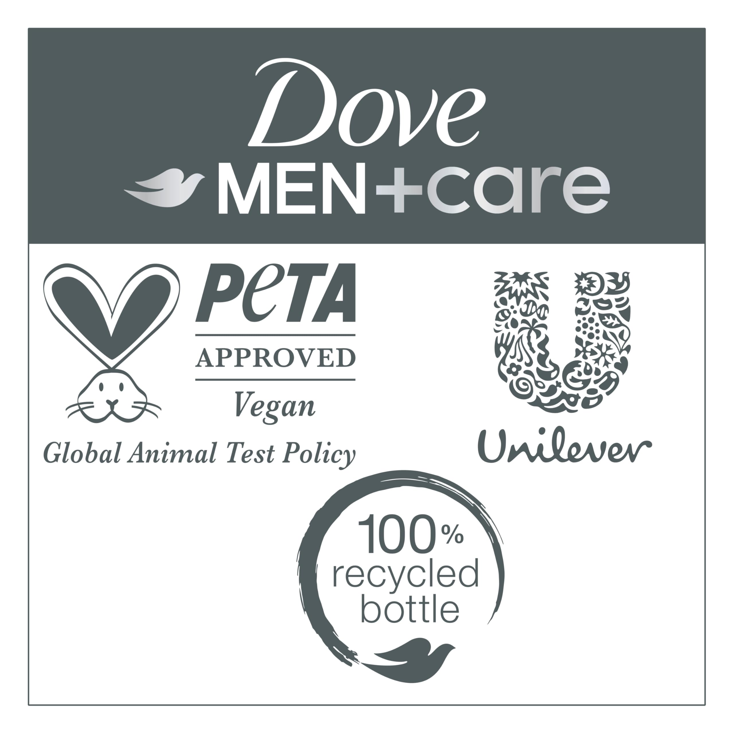 DOVE MEN + CARE Shampoo 1 count Fresh + Clean for Hair Refreshing & Strengthening, with Menthol, 28 fl oz
