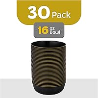 Vista 132 de [30 Pack 16 OZ Bowls] Edge Collection Mint Green Plastic Party Soup Bowls Premium heavyweight Elegant Disposable Tableware Dishes