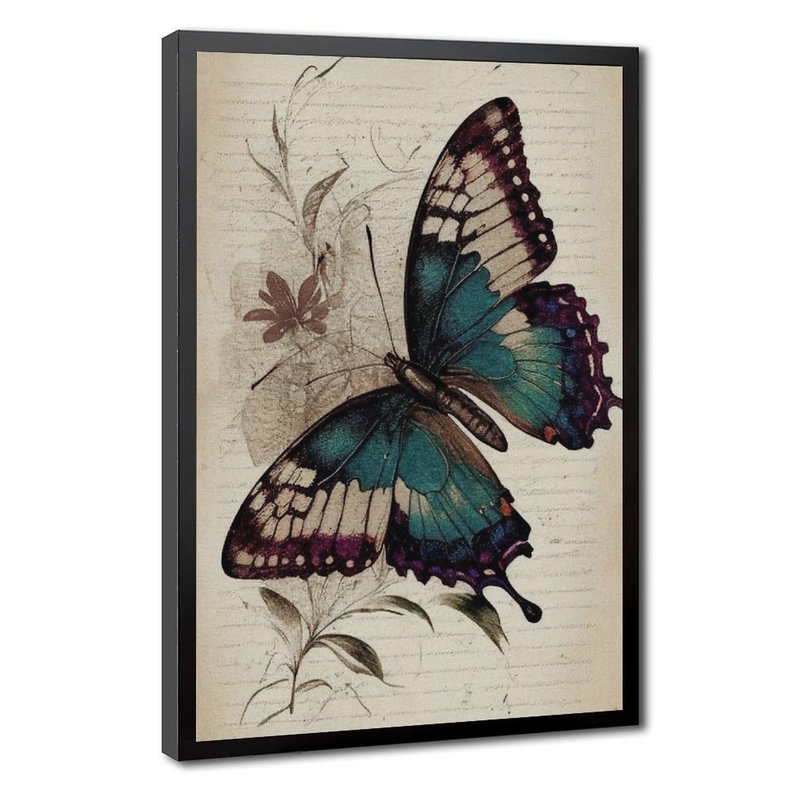 Bareronor Butterfly Canvas Poster for Dorm Room Decor Gift