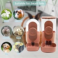 Vista 7 de Dispensador Automático Colgante de Alimentos y Agua, Juego de Alimentador de Gravedad para Conejos, Chinchillas, Conejitos de Indias, Erizos