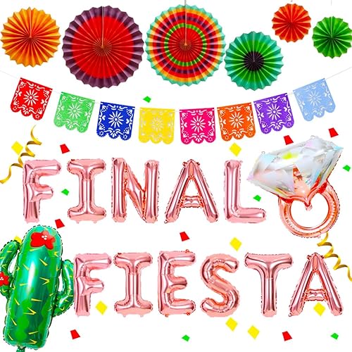 JeVenis Decoración de fiesta de despedida de soltera de lujo, telón de fondo de fiesta final, globo de fiesta final, decoración de despedida de