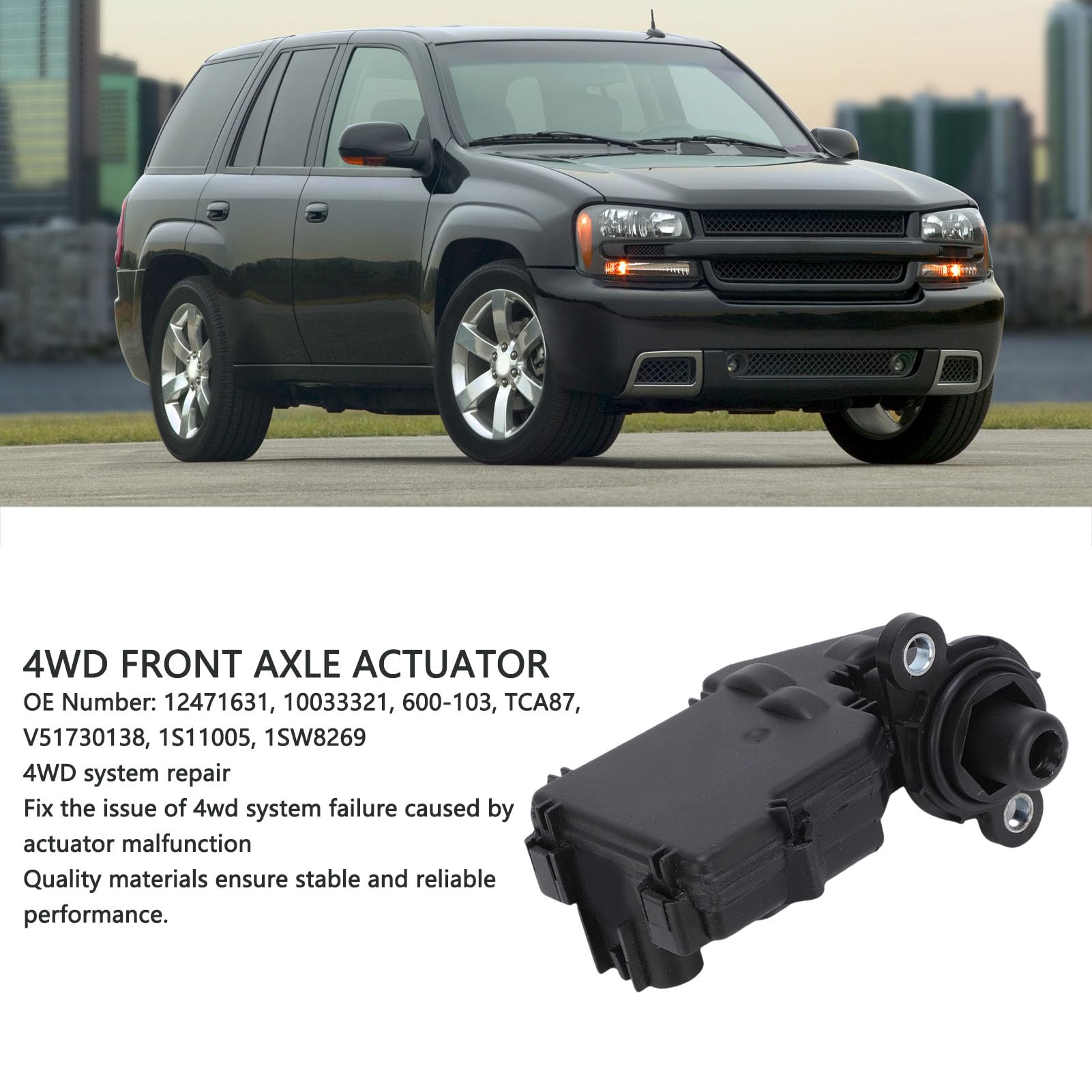Akozon Reemplazo Premium del Actuador del Eje Delantero para Rainier, Trailblazer, Envoy, Isuzu Ascender y Bravada (2002-2009): Instalación Directa para un Rendimiento Confiable Fuera