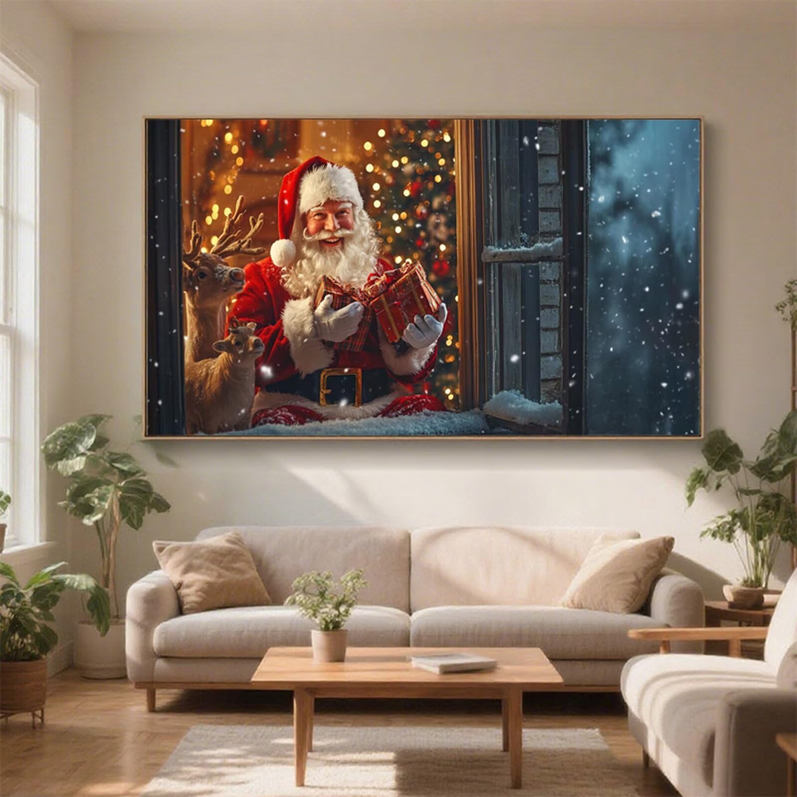 Malarstwo diamentowe Boże Narodzenie malowanie diamentowe dorośli jeleń 90 x 180 cm duży rozmiar obraz diamentowy kompletny zestaw, diamenty kryształowe sztuki, 5D DIY zestawy haftu krzyżykowego