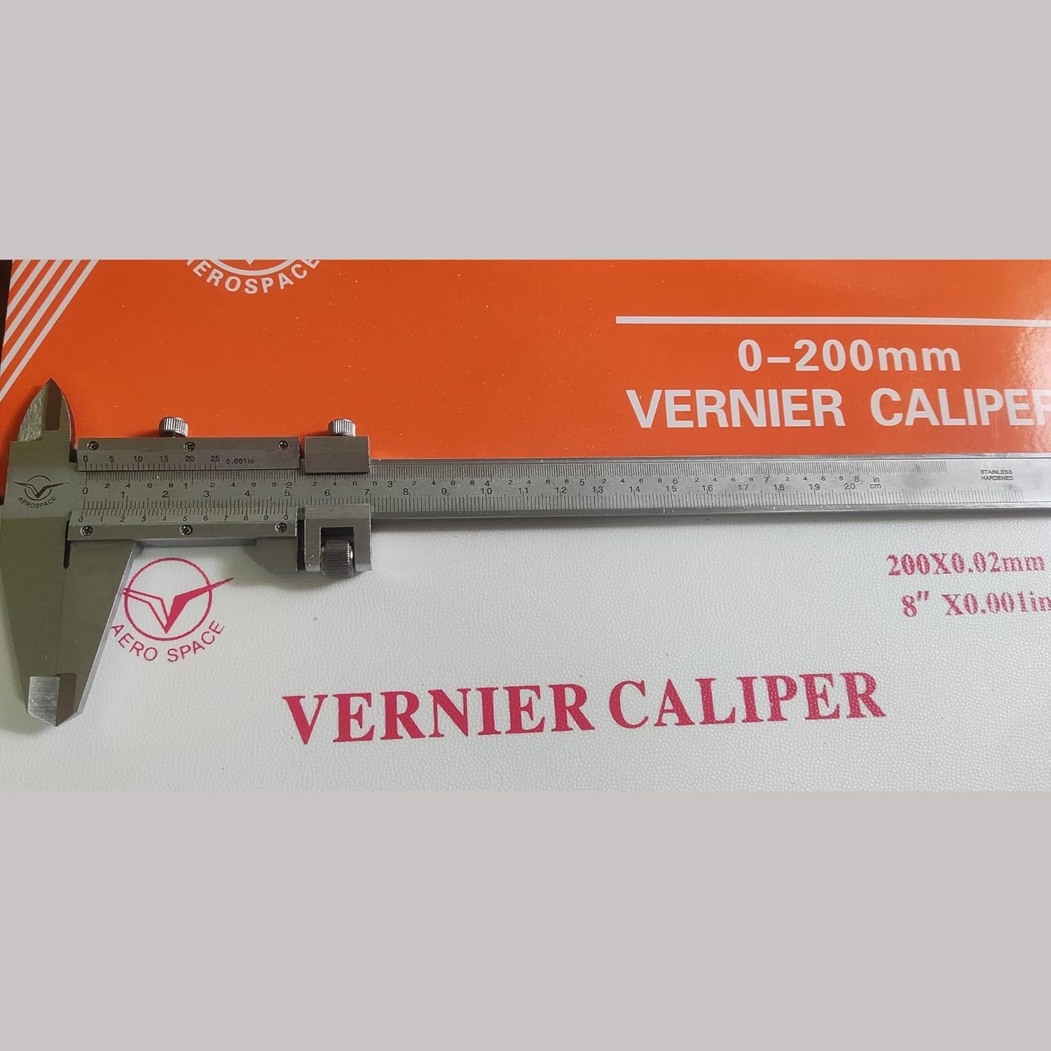 Vernier Caliper 200mm Manual Plain Stainless Steel, Durable Non Digital Caliper, 0-8 Inch/0-200mm, Micrometer Caliper, Measure OD & ID, Carbon Steel, Clear & Accurate-picture-22