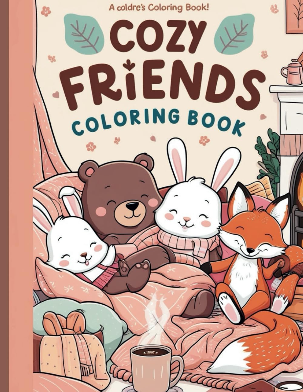 Cozy Friends Coloring Book: For Adults and Teens Featuring Cute Animal Characters with Simple Designs for Relaxation