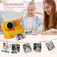 mafiti Gyerek Fényképezőgép Instant Nyomtatással 1080P 2.0" Kijelző 32GB TF Kártya Papírral 7