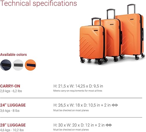 Vista 6 de BUGATTI SWISS MOBILITY - Colección LGA - Equipaje rígido - ABS, Naranja