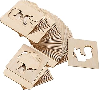 Stencils for Craft and Art, Wooden Painting Templates for Kids, Drawing Board for Home and Travel,Ideal for DIY Projects a...
