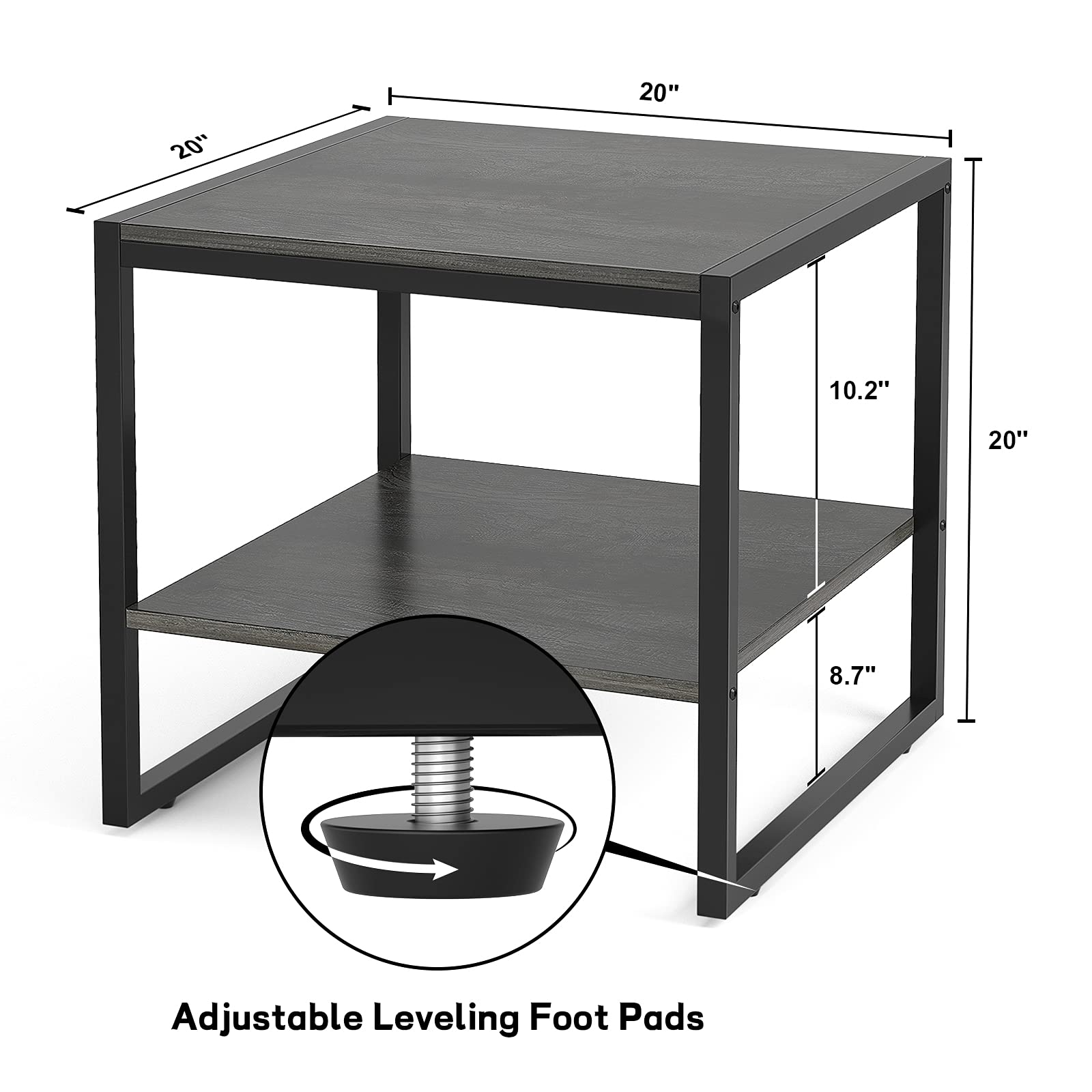 Amazon.com: Homieasy End Table, 20 Inch Square End Table