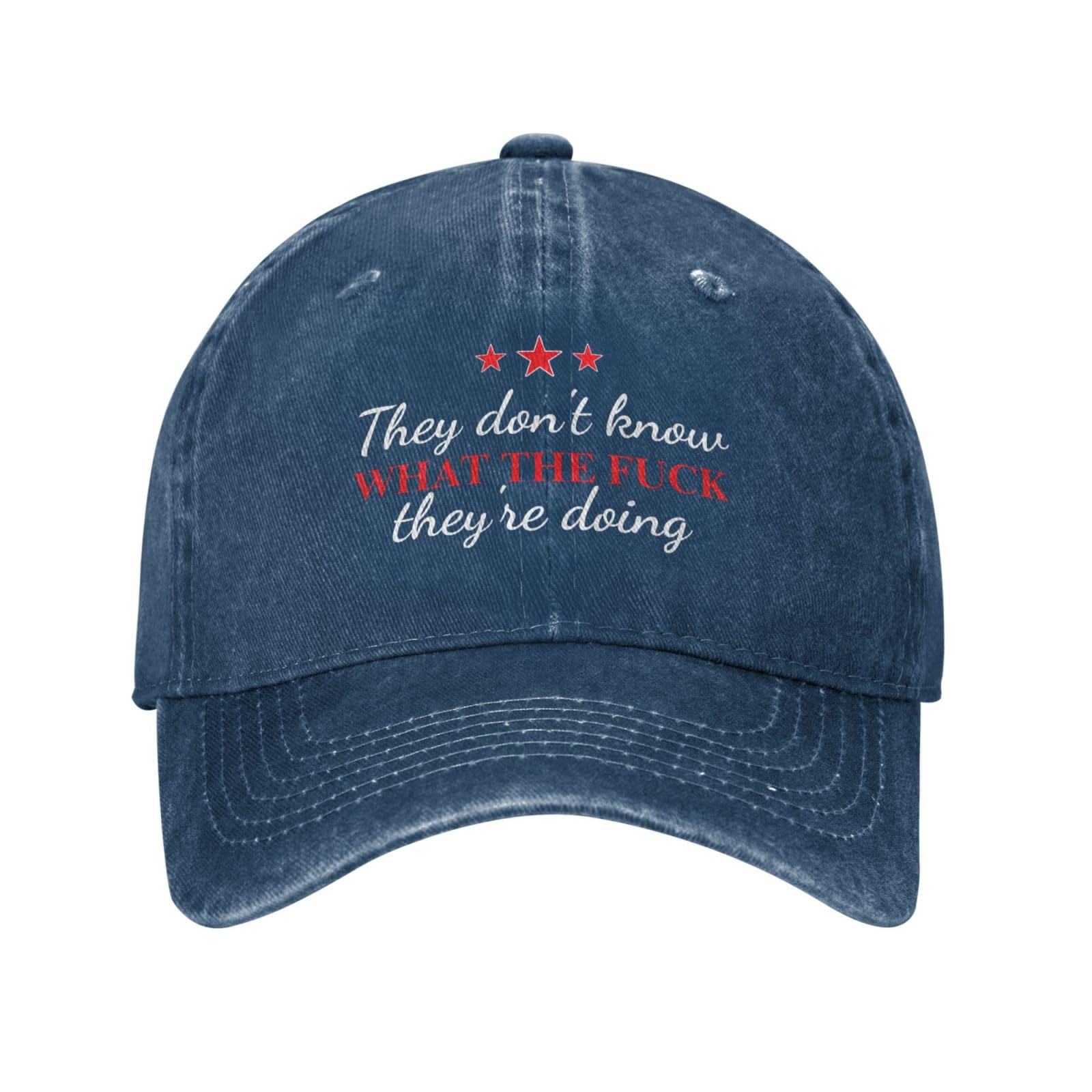 Melbrakin Unisex Navy Blue They Don't Know What The Fu-Ck They're Doing Hat Baseball Cap For Women Men