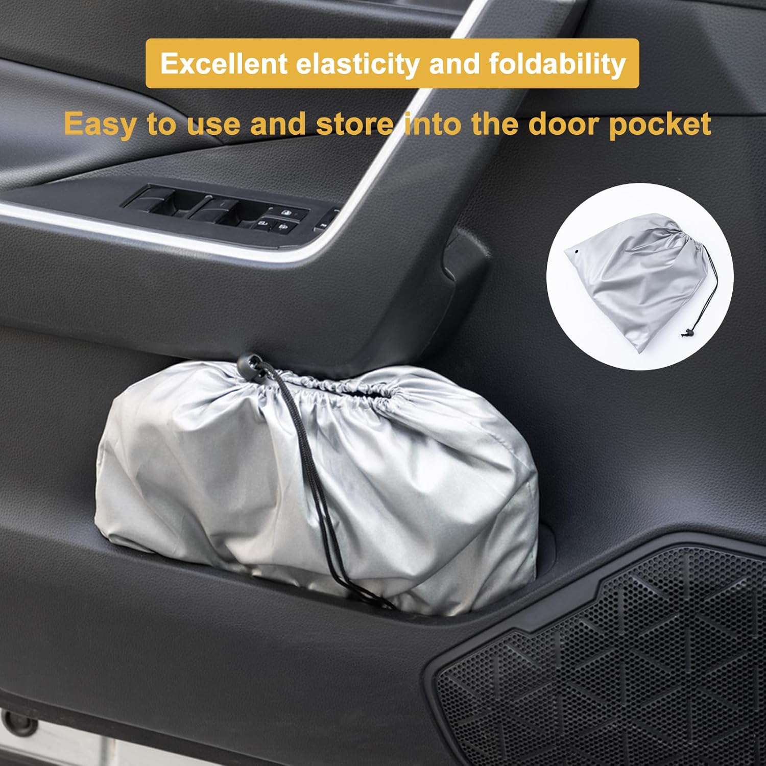 JDMCAR Windshield Sun Shade and Gas Cap Holder Compatible with Toyota Tacoma Accessories 2016-2023