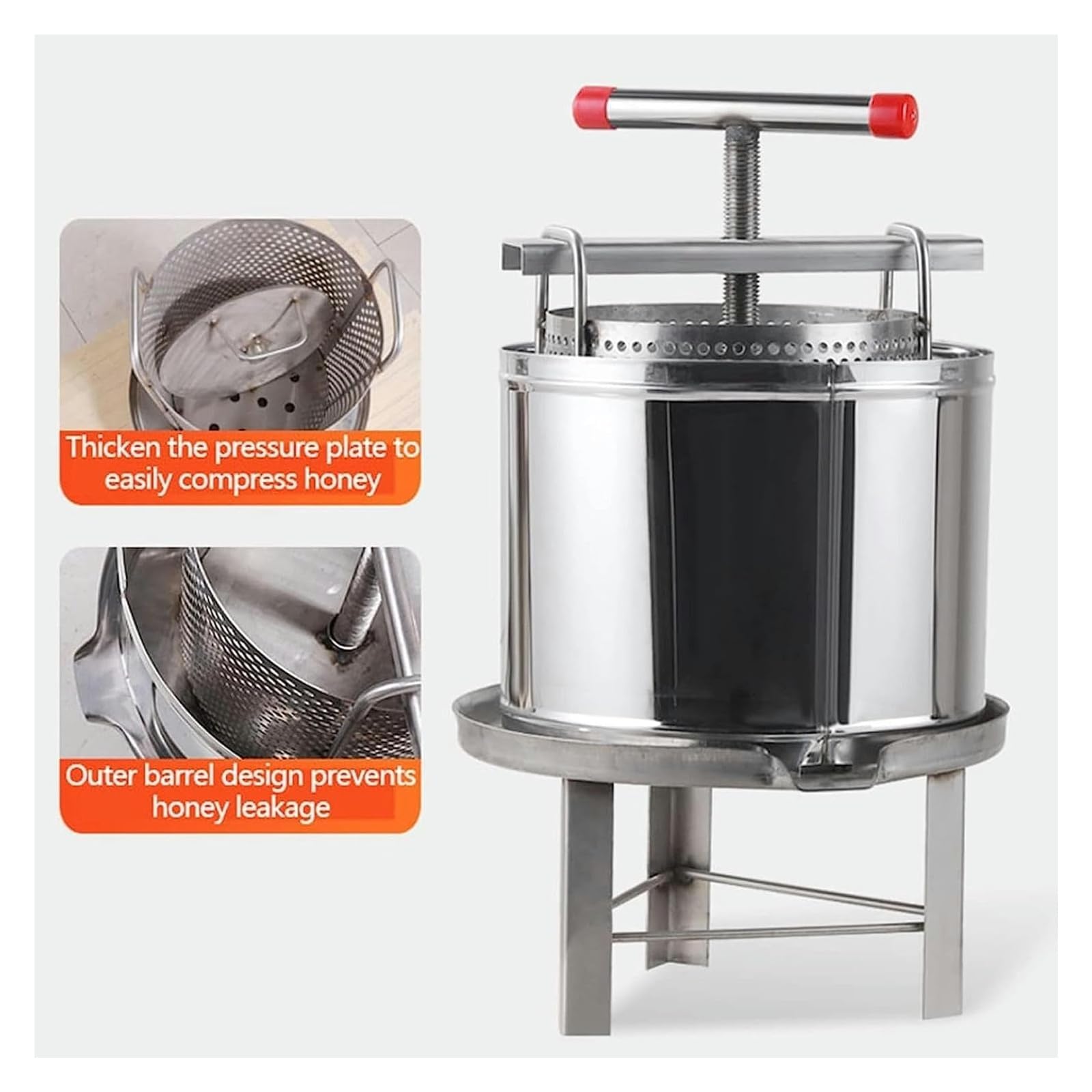 DXYOYONGMZ Fruit Wine Manual Press, Fruit Press, Beeswax Press, Home Honey Wax Press for Wine Tincture Cheese Herbs Vegetables