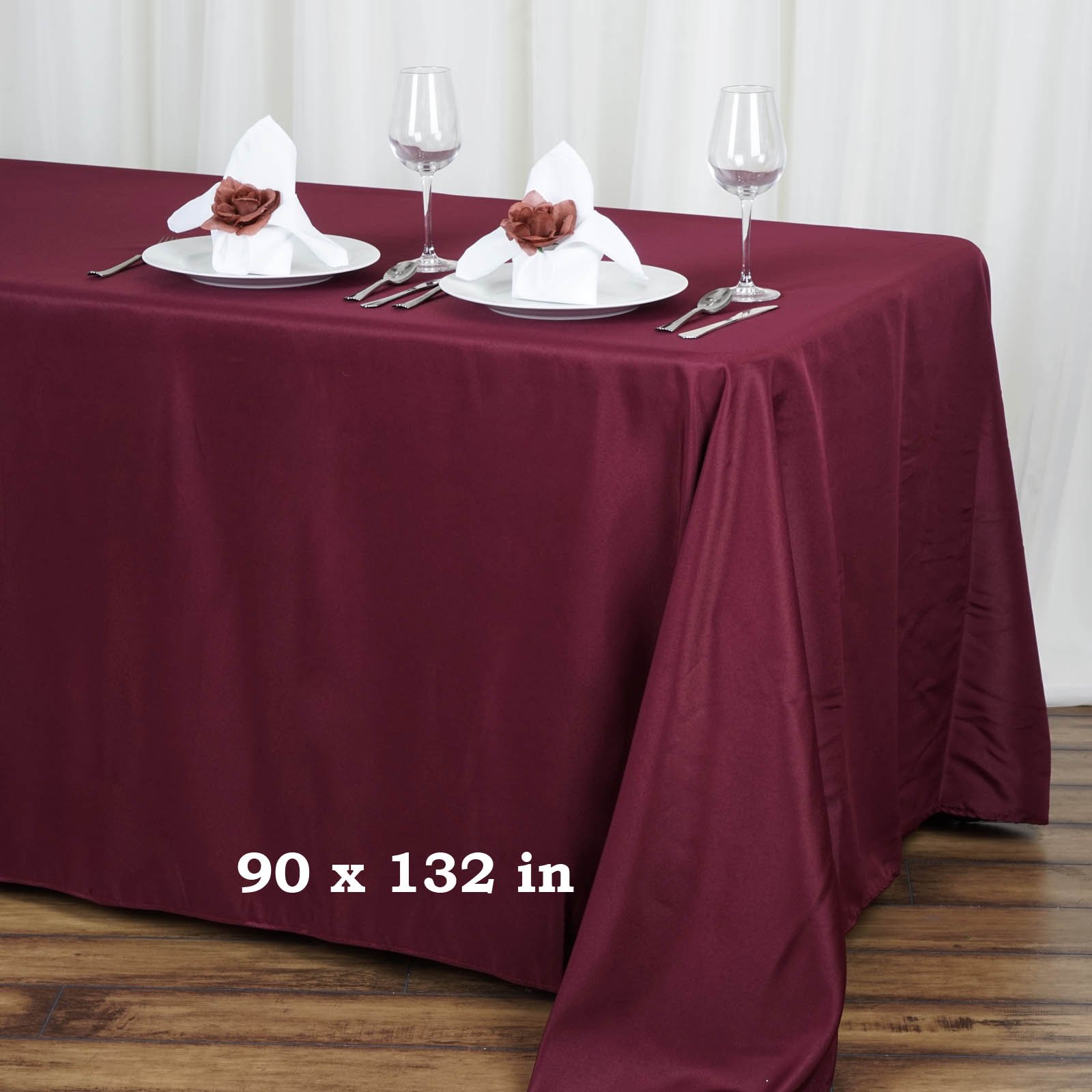 balsacircle 90 "x 132" – Mantel (poliéster, bodas y fiestas Table Linens