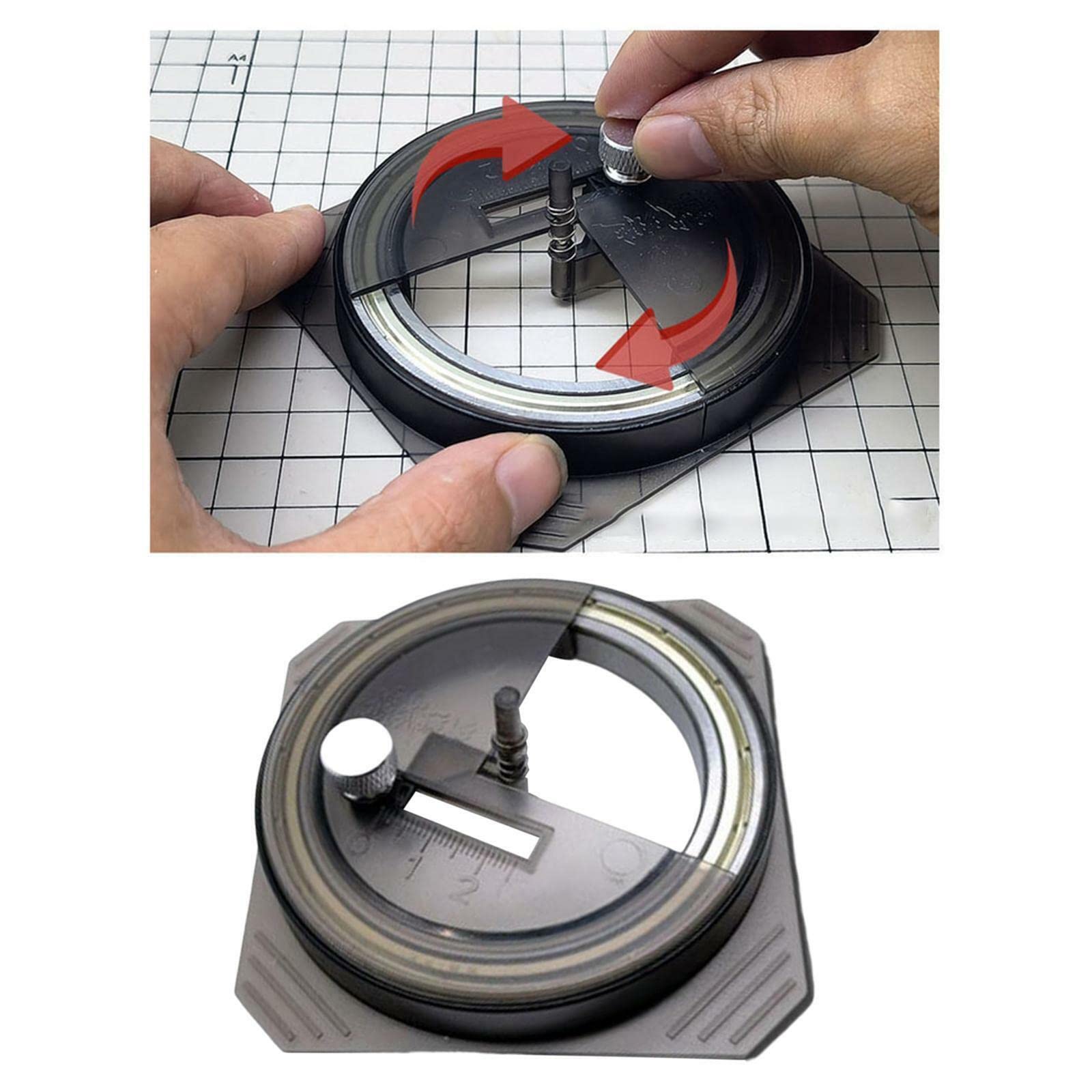 ZEZEFUFU 1 cortador circular de precisión ajustable para manualidades de 1 a 50 mm pegatinas redondas para Gundam Model Making DIY Tool