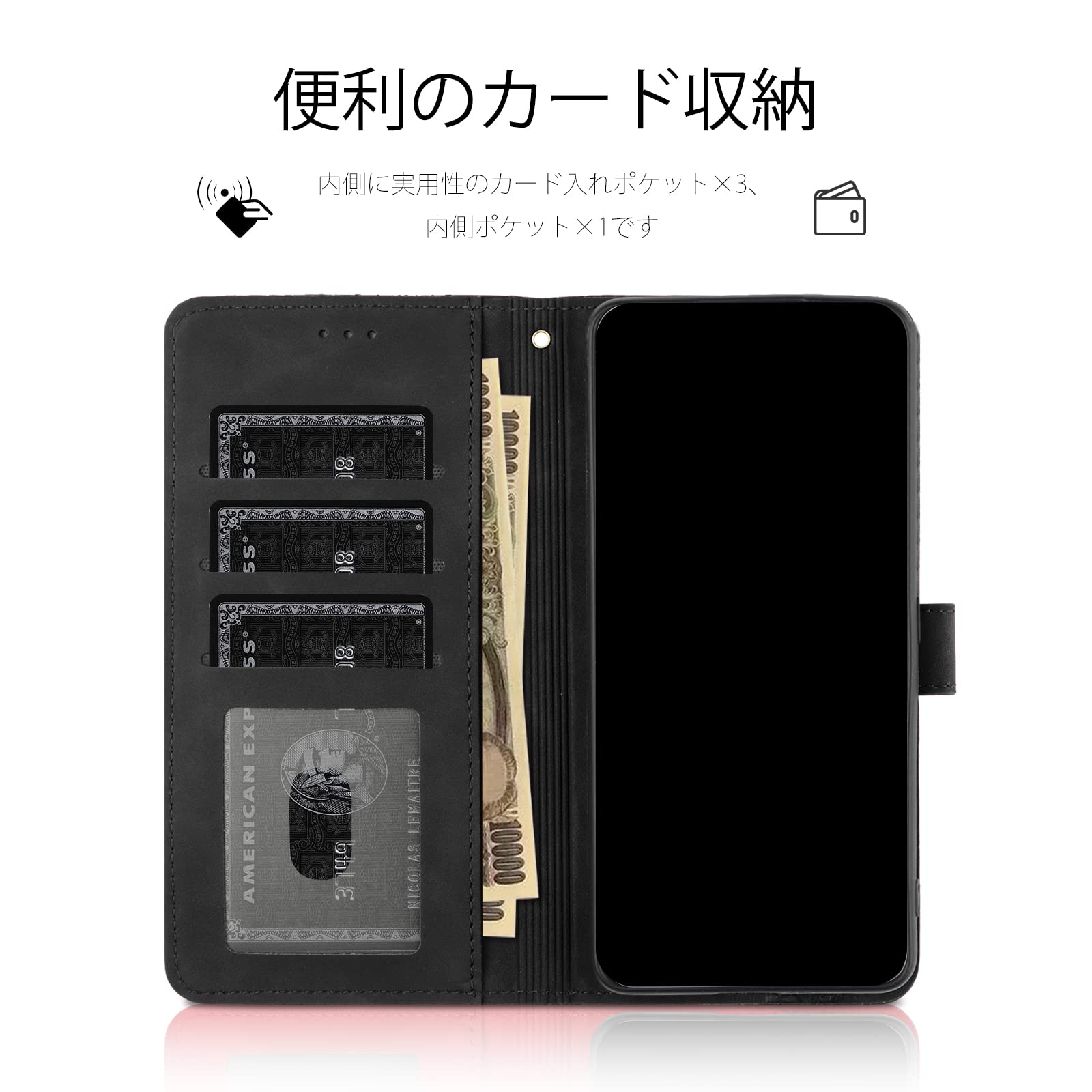 Amazon.co.jp: CASAFUNY 向けの BASIO4 ベイシオ 4 KYV47 ケース 手帳