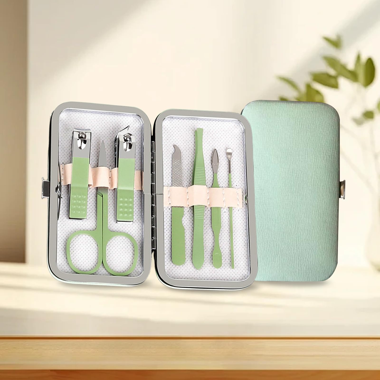 7Pcs Premium Nail Clippers Sets Manicure Sets Professional Grooming Gift Kit Pedicure Kit Stainless Steel Facial Nail Care