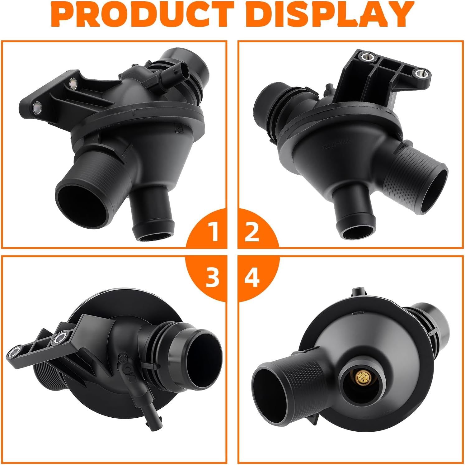 GoaMotors 11537588257 Coolant Thermostat Housing Assembly Compatible with BMW X1 X3 X4 X5 Z4 N20 228i 320i 325i 328i 428i 520i 528i Replaces 11538635689 11538648791 11537633476 11537633477
