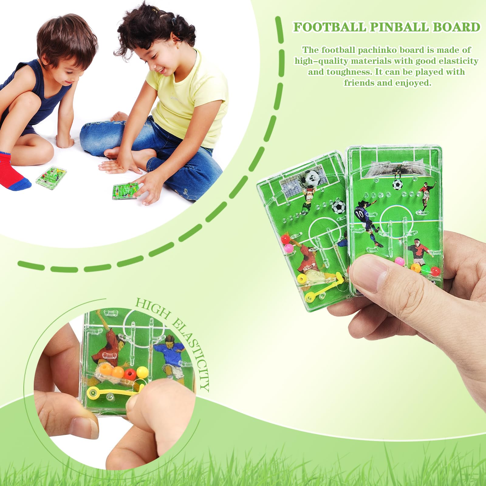10 Juego de Pinball Fútbol, Juguetes Pinball ZoneYan, Mini Pinball para Niños, Pinball de Juguete, Juego de Paciencia de Fútbol, Fiesta de Cumpleaños para Niños, Juguetes Educativos para Niños