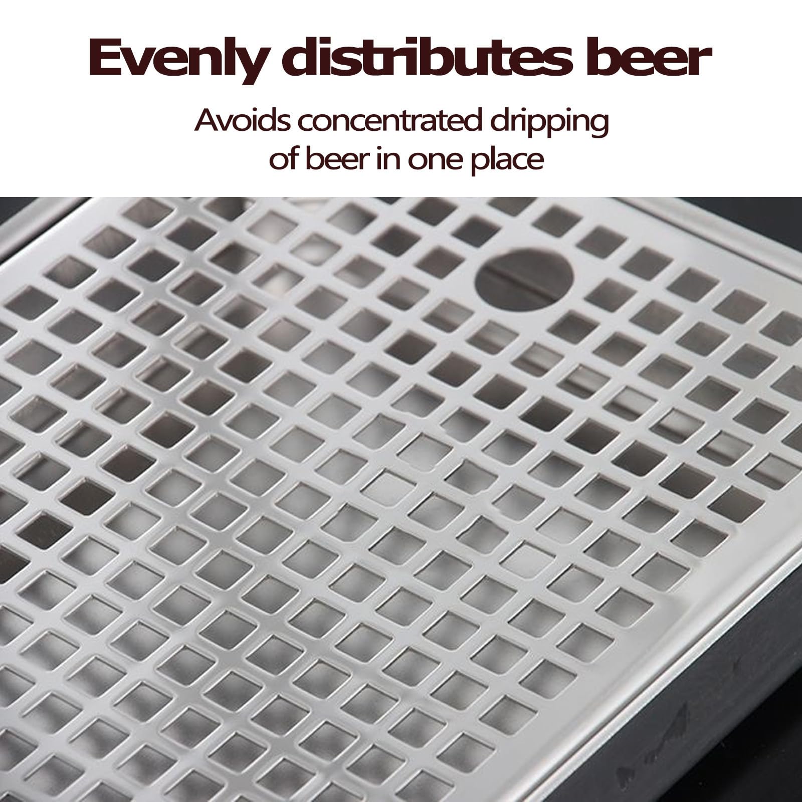 Vassoio di raccolta per birra in acciaio inox, 30 cm, vassoio di scarico rettangolare per baristi, ideale per caffè, bar e campeggio, vassoio per l'acqua, 50 cm di lunghezza