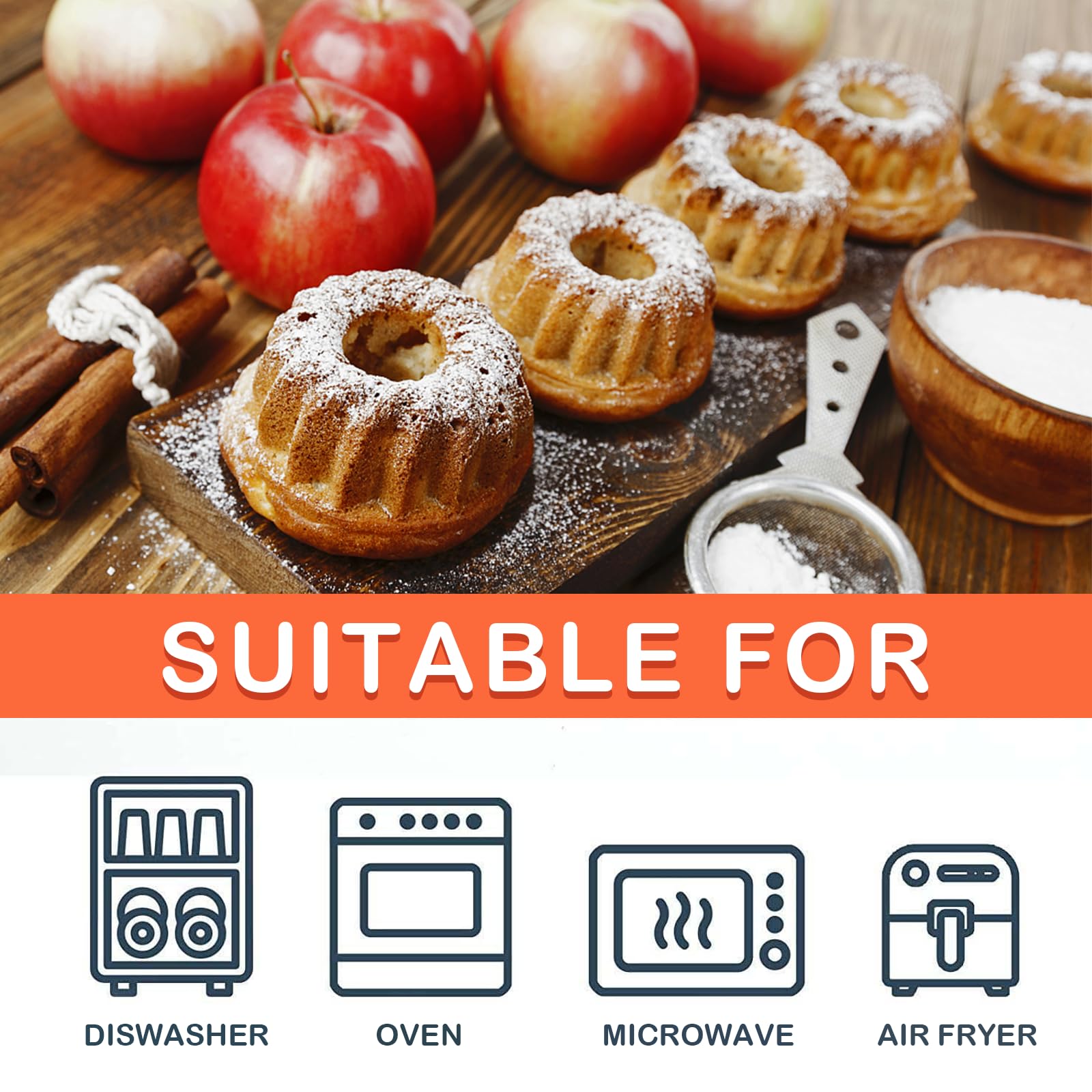 Stampi Per Muffin E Cupcake In Silicone - 12 Pezzi Antiaderenti, Per Dolci, Ciambelle E Budini