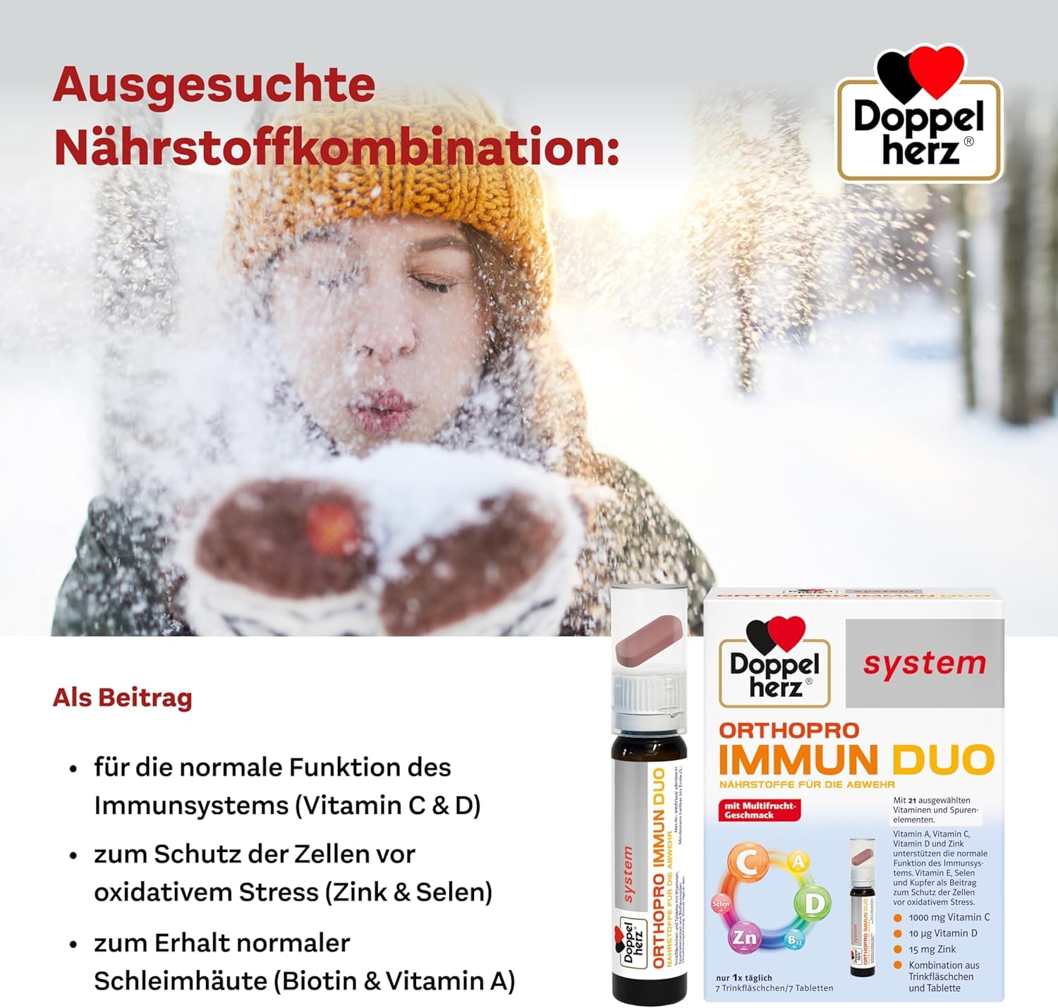 Doppelherz system ORTHOPRO IMMUN DUO - Mit 21 Mikronährstoffen