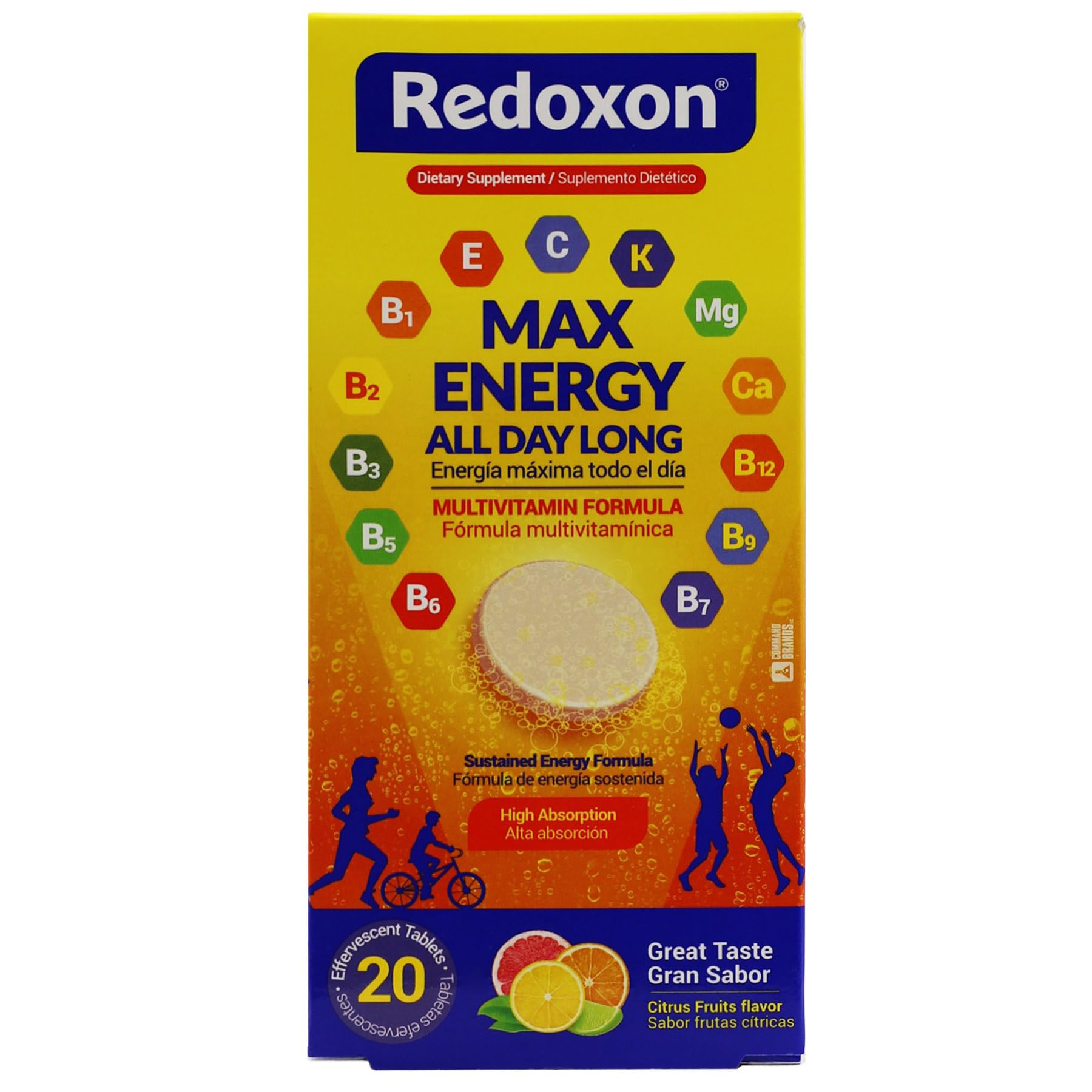 Redoxon Max Energy, Helps Support Inmune System, Citrus Flavor, 20 Effervescent Tablets, 2.82 Oz, Box — Amazon image 2