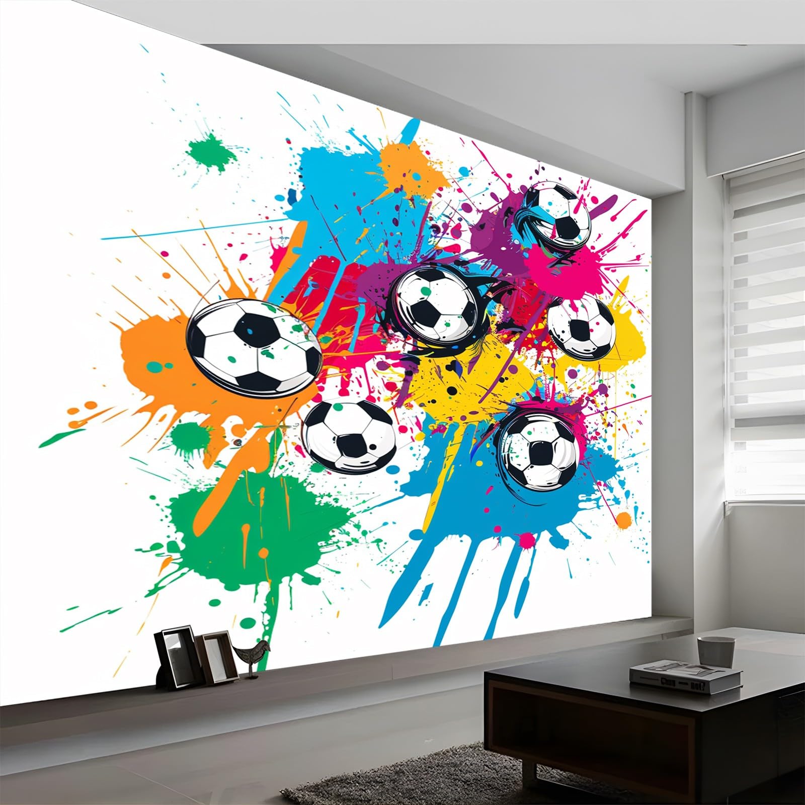 Fotomurale Fotomurali Calcio sportivo hip-hop 250 x 175 cm Moderna Carta da parati Decorazione da Muro Poster per Camere da Letto, Soggiorni, dei Bambini Carta da Parati
