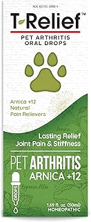 MediNatura T-Relief Pet Arthritis Pain Relief Arnica +12 Powerful Natural Medicines Help Reduce Hip & Joint Pain, Soreness & Stiffness - Fast-Acting Soother for Dog & Cat - 1.69 oz