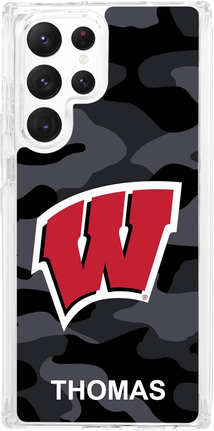 Affinity Bands Wisconsin Badgers HD Phone Case Compatible with MagSafe Samsung Galaxy S25 (Scattered)