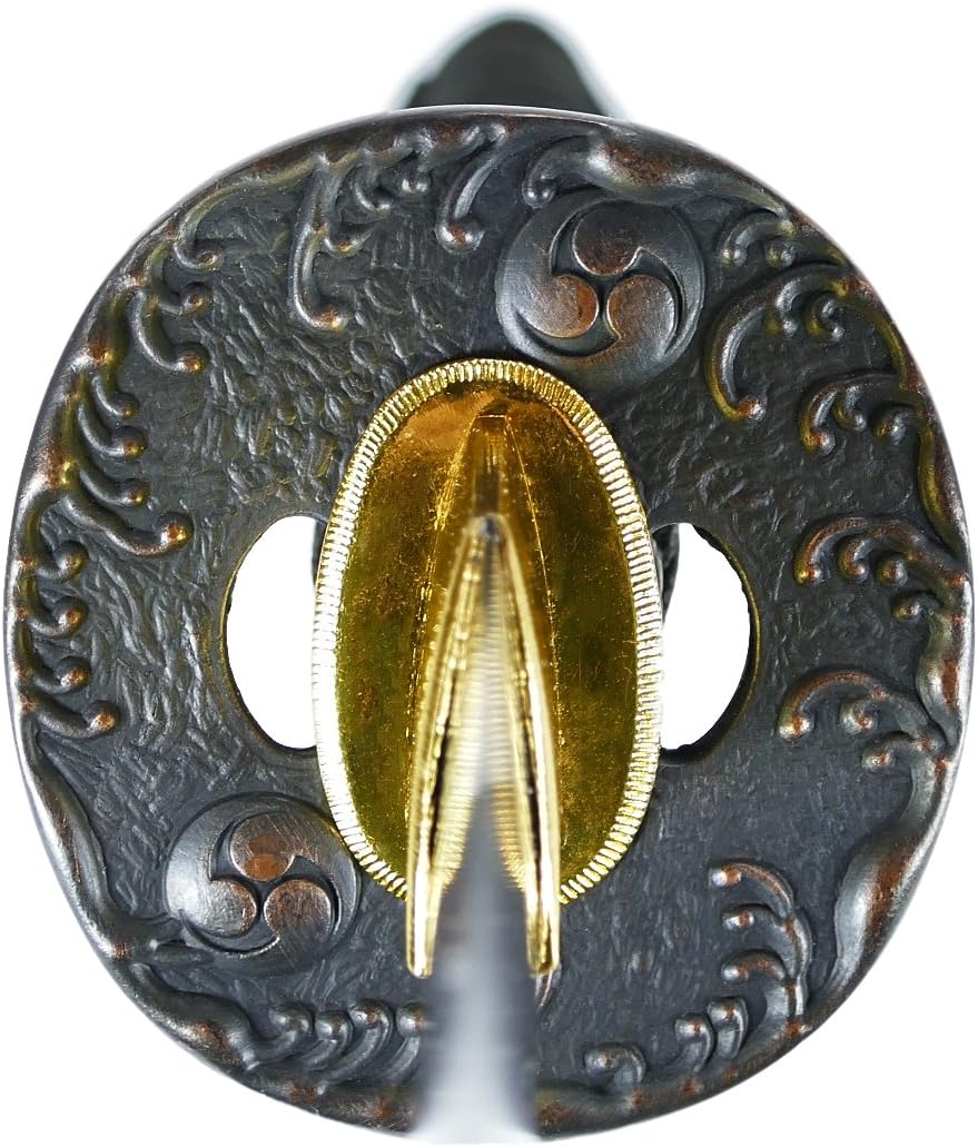 MAKOTO Handmade Sharp Katana Black Japanese Samurai Sword 40" (Warlord) - Image 4