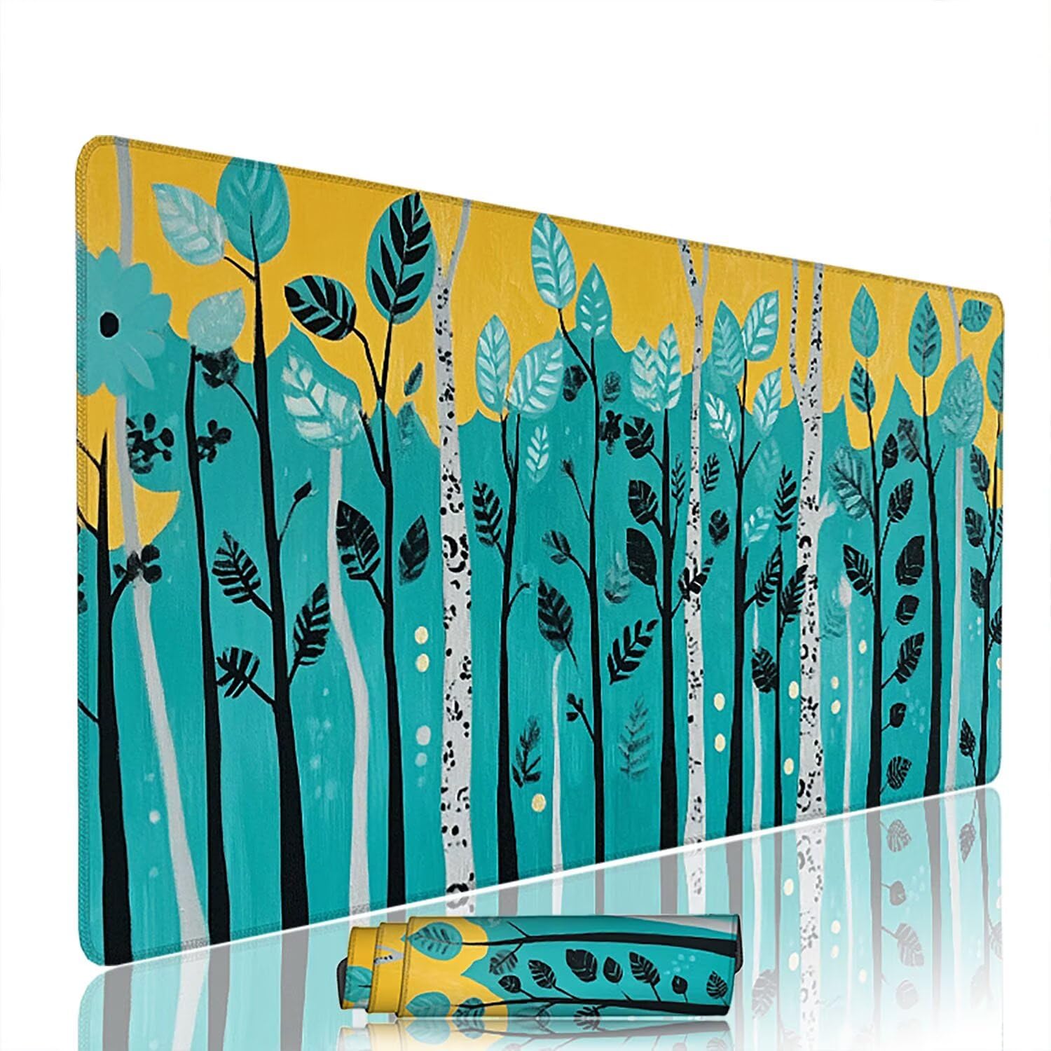 Abstrakcyjna podkładka pod mysz pod mysz pod mysz do gier XXL 1400 x 600 x 3 mm podkładka pod mysz gumowa duża podkładka pod mysz dla graczy akcesoria wodoodporne PC, do klawiatury laptopa w-8340
