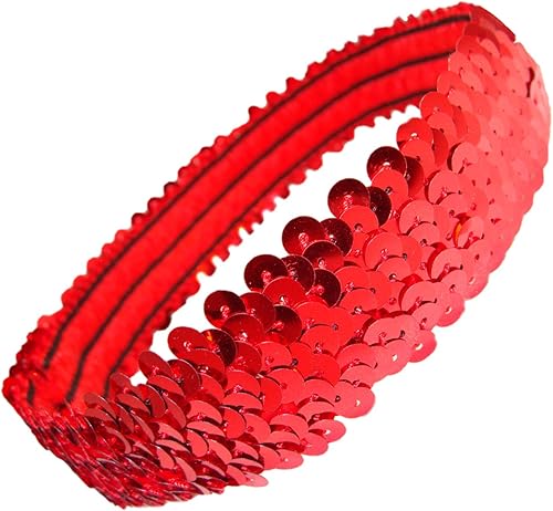 Miniatura 7 de Kenz Laurenz Diademas elásticas de lentejuelas para niñas, niños y mujeres, flapper rugiendo años 20, Great Gatsby de los años 20, banda para el